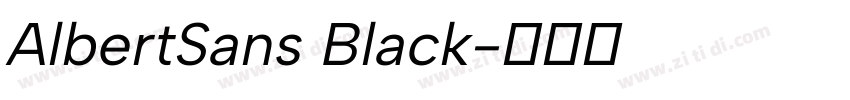 AlbertSans Black字体转换